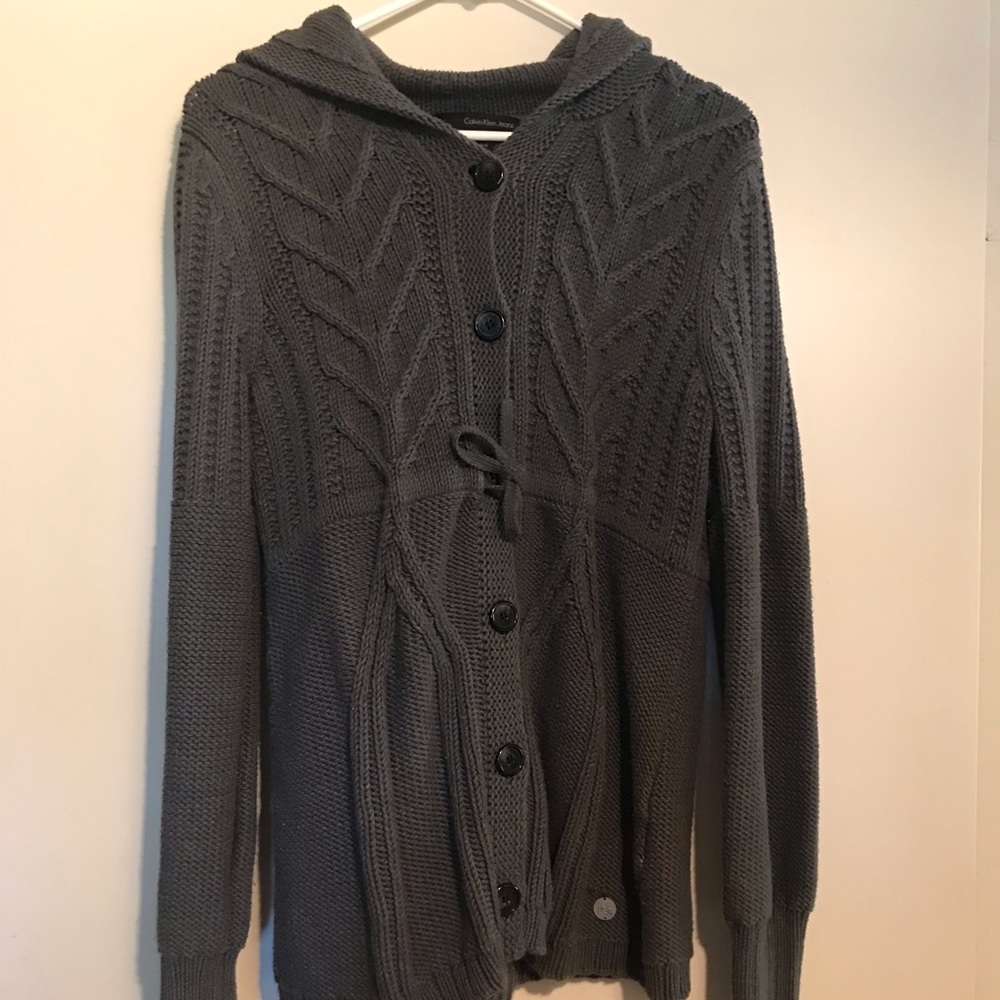 Calvin Klein button up sweater